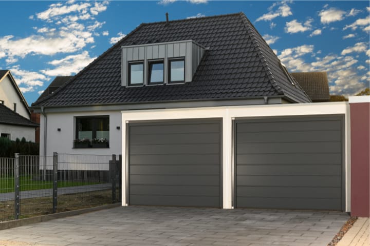 Doppelgarage aus Stahlbeton als Fertiggarage von JUWEL